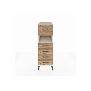 Kronos Dolap Tek Raflı 5 Çekmeceli 44x59x134 Aytaşı-çam