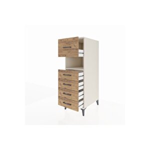Kronos Dolap Tek Raflı 5 Çekmeceli 44x59x134 Aytaşı-çam