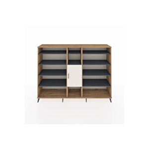 Hyperion Dolap 12 Raflı Tek Kapaklı  220x44x163 Çam-aytaşı/antrasit