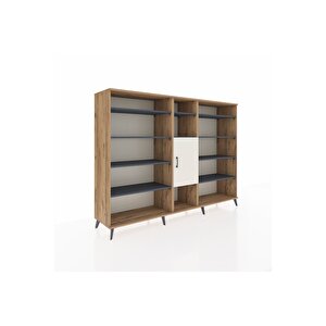 Hyperion Dolap 12 Raflı Tek Kapaklı  220x44x163 Çam-aytaşı/antrasit