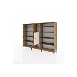 Hyperion Dolap 12 Raflı Tek Kapaklı  220x44x163 Çam-aytaşı/antrasit