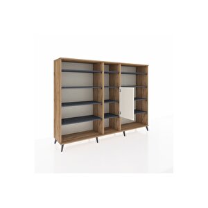 Hyperion Dolap 12 Raflı Tek Kapaklı  220x44x163 Çam-aytaşı/antrasit