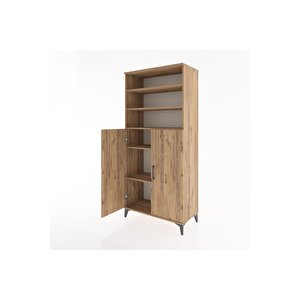 Hyperion Dolap 5 Raflı 2 Kapaklı 88x44x195 Çam-çam