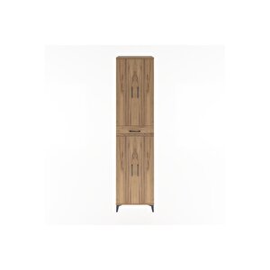 Hyperion Dolap 5 Raflı Tek Çekmeceli 4 Kapaklı 60x44x243 Çam-çam