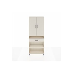 Arges Dolap 5 Raflı Tek Çekmeceli 2 Kapaklı 88x30x221 Aytaşı-aytaşı