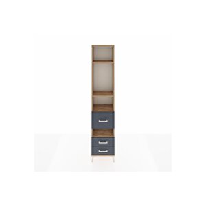 Arges Dolap 4 Raflı 3 Çekmeceli 44x30x221 Çam-antrasit