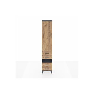 Arges Dolap 4 Raflı 4 Çekmeceli Tek Kapaklı 44x30x221 Antrasit-çam