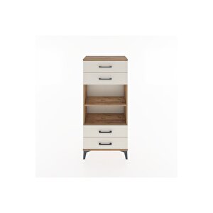 Hyperion Dolap 2 Raflı 4 Çekmeceli 60x44x134 Çam-aytaşı