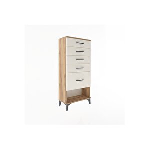 Arges Dolap 5 Çekmeceli 60x30x134 Çam-aytaşı