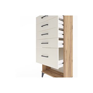 Arges Dolap 5 Çekmeceli 60x30x134 Çam-aytaşı