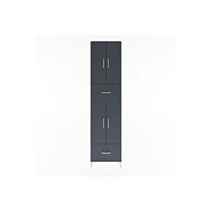 Arges Dolap 6 Raflı 2 Çekmeceli 4 Kapaklı 60x30x243 Antrasit-antrasit