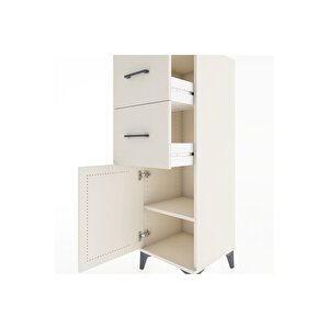 Hyperion Dolap Tek Raflı 2 Çekmeceli Tek Kapaklı 44x44x134 Aytaşı-aytaşı