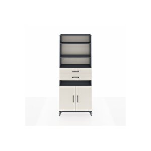 Arges Dolap 5 Raflı 2 Çekmeceli 2 Kapaklı 88x30x221 Antrasit-aytaşı