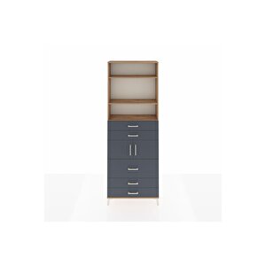 Arges Dolap 4 Raflı 5 Çekmeceli 2 Kapaklı 88x30x243 Çam-antrasit