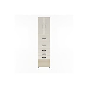 Arges Dolap 3 Raflı 5 Çekmeceli 2 Kapaklı 60x30x243 Aytaşı-aytaşı