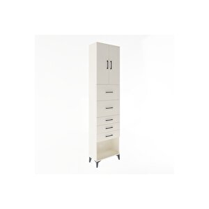 Arges Dolap 3 Raflı 5 Çekmeceli 2 Kapaklı 60x30x243 Aytaşı-aytaşı