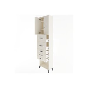 Arges Dolap 3 Raflı 5 Çekmeceli 2 Kapaklı 60x30x243 Aytaşı-aytaşı