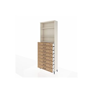 Arges Dolap 3 Raflı 8 Çekmeceli 88x30x243 Aytaşı-çam