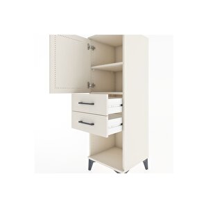 Hyperion Dolap 2 Raflı 2 Çekmeceli Tek Kapaklı 44x44x134 Aytaşı-aytaşı