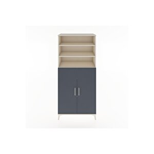 Hyperion Dolap 5 Raflı 2 Kapaklı 88x44x195 Aytaşı-antrasit