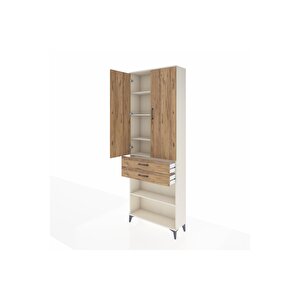 Arges Dolap 5 Raflı 2 Çekmeceli 2 Kapaklı 88x30x243 Aytaşı-çam