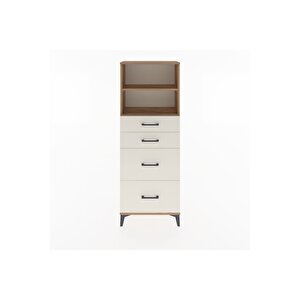 Arges Dolap 2 Raflı 4 Çekmeceli 60x30x163 Çam-aytaşı