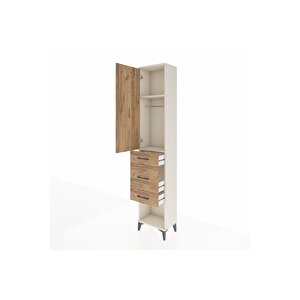 Arges Dolap 2 Raflı 3 Çekmeceli Tek Askılı 44x30x221 Aytaşı-çam