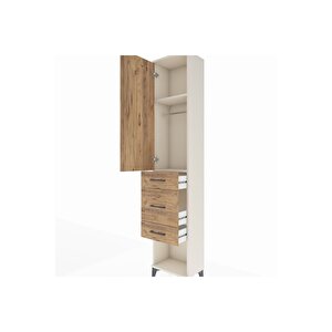 Arges Dolap 2 Raflı 3 Çekmeceli Tek Askılı 44x30x221 Aytaşı-çam
