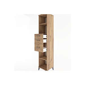 Hyperion Dolap 3 Raflı 3 Çekmeceli 44x44x221 Çam-çam
