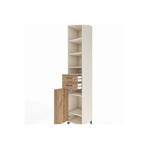 Hyperion Dolap 6 Raflı 2 Çekmeceli Tek Kapaklı 44x44x243 Aytaşı-çam