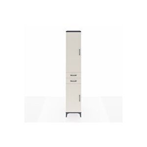 Hyperion Dolap 4 Raflı 2 Çekmeceli Tek Askılı 44x44x243 Antrasit-aytaşı