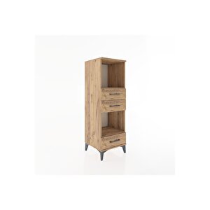Hyperion Dolap 2 Raflı 3 Çekmeceli 44x44x134 Çam-çam