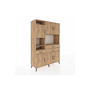 Hyperion Gardrop 9 Raflı 3 Çekmeceli 6 Kapaklı 132x44x195 Çam-çam