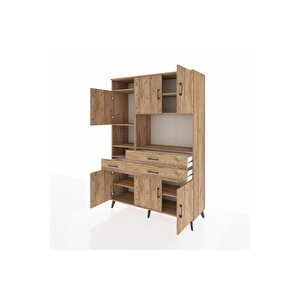 Hyperion Gardrop 9 Raflı 3 Çekmeceli 6 Kapaklı 132x44x195 Çam-çam