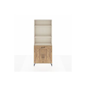 Arges Dolap 4 Raflı Tek Çekmeceli 2 Kapaklı 88x30x221 Aytaşı-çam