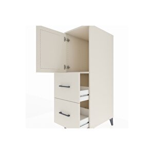 Kronos Dolap Tek Raflı 2 Çekmeceli Tek Kapaklı 44x59x134 Aytaşı-aytaşı