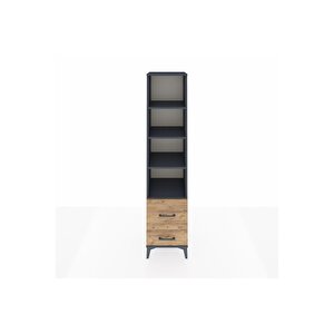 Hyperion Dolap 4 Raflı 2 Çekmeceli 44x44x195 Antrasit-çam