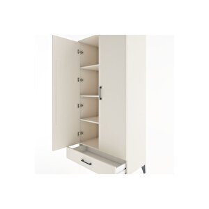 Hyperion Dolap 4 Raflı Tek Çekmeceli 2 Kapaklı 88x44x182 Aytaşı-aytaşı
