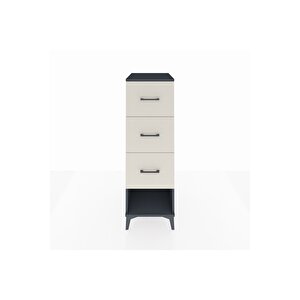 Kronos Dolap 3 Çekmeceli 44x59x134 Antrasit-aytaşı