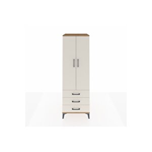 Kronos Dolap 2 Raflı 3 Çekmeceli 2 Kapaklı 60x59x182 Çam-aytaşı