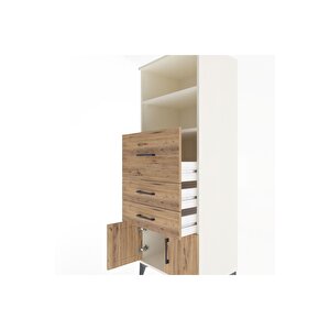 Hyperion Dolap 2 Raflı 3 Çekmeceli 2 Kapaklı 60x44x163 Aytaşı-çam