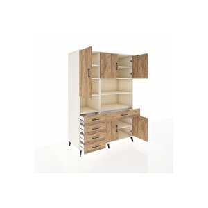 Kronos Dolap 9 Raflı 5 Çekmeceli 5 Kapaklı 132x59x195 Aytaşı-çam/çam