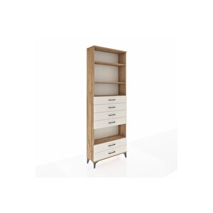 Arges Dolap 4 Raflı 6 Çekmeceli 88x30x243 Çam-aytaşı