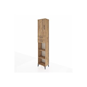 Arges Dolap 4 Raflı 2 Çekmeceli Tek Kapaklı 44x30x221 Çam-çam