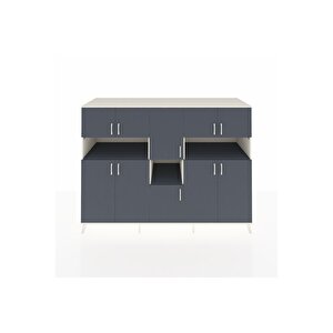 Kronos Dolap 14 Raflı 10 Kapaklı 220x59x163 Aytaşı-antrasit