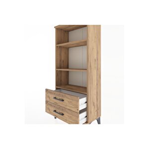 Hyperion Dolap 3 Raflı 2 Çekmeceli 60x44x134 Çam-çam