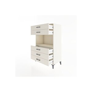 Hyperion Dolap Tek Raflı 5 Çekmeceli 88x44x134 Aytaşı-aytaşı