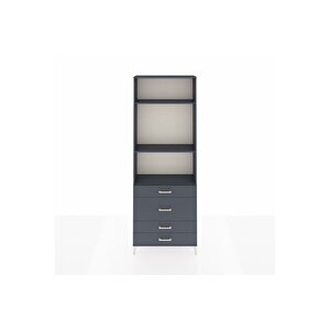 Arges Dolap 3 Raflı 4 Çekmeceli 88x30x243 Antrasit-antrasit