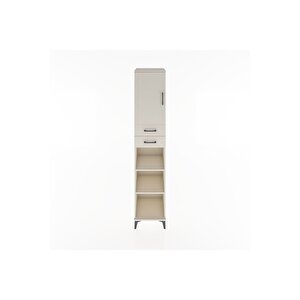 Hyperion Dolap 4 Raflı 2 Çekmeceli Tek Kapaklı 44x44x221 Aytaşı-aytaşı