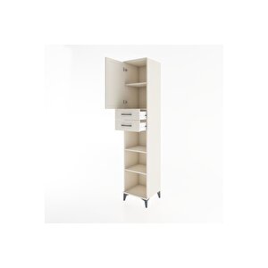 Hyperion Dolap 4 Raflı 2 Çekmeceli Tek Kapaklı 44x44x221 Aytaşı-aytaşı